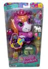 Conjunto Polly Pocket Playset Pequeno Pônei Festa De Rodeio Com Cavalo Celeiro E Pista De Dança Acessórios Micro Boneca Menina Ruiva Lila Mattel