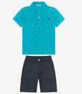 Conjunto Polo com Bermuda Trick Nick Azul