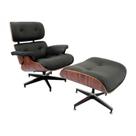 Conjunto Poltrona com Puff Charles Eames Preto