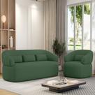 Conjunto Poltrona e Sofá Living Orgânico Duomo 1,30m Just Time