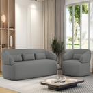 Conjunto Poltrona e Sofá Living Orgânico Duomo 1,80m Just Time Conjunto Poltrona e Sofá Living Orgânico Duomo 1,80m Just Time