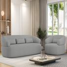 Conjunto Poltrona e Sofá Living Orgânico Duomo 2m Just Time Conjunto Poltrona e Sofá Living Orgânico Duomo 2m Just Time
