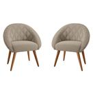 Conjunto Poltrona para Sala de Recepção Celina Inca Castor
