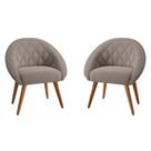 Conjunto Poltrona para Sala de Recepção Celina Inca Sépia