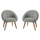 Conjunto Poltrona para Sala de Recepção Celina Linha Grafite