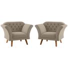 Conjunto Poltrona para Sala de Recepção Moreira Inca Castor
