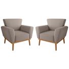 Conjunto Poltrona para Sala de Recepção Viana Inca Sépia Conjunto Poltrona para Sala de Recepção Viana Inca Sépia