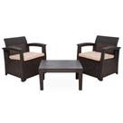 Conjunto Poltronas 2 Lugares Jardim área Externa Syberflex