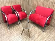 Conjunto Poltronas Braço Alumínio Classic Super Confortável