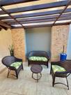 Conjunto Poltronas Varanda Fibra Sintética Cor Zimbros Verde