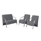 Conjunto Poltronas Vênus Braço Alumínio Grafite Conjunto Poltronas Vênus Braço Alumínio Grafite