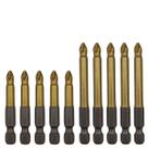 Conjunto Ponta Bits PH2 50mm + 70mm Kit 10 Peças Titânio Magnética Antiderrapante Parafusadeira Mercantil E-Commerce