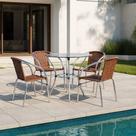 Conjunto Pool Mesa e 4 Cadeiras Alumínio Fibra Área Gourmet Acesse Móveis Conjunto Pool Mesa e 4 Cadeiras Alumínio Fibra Área Gourmet Acesse Móveis