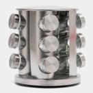 Conjunto Porta Condimentos Giratório Vidro Tampa Inox Ideal Para Cozinha