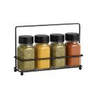 Conjunto Porta Condimentos Temperos 4 Potes 90ml com Suporte