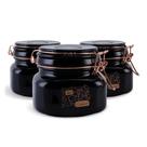 Conjunto Porta Mantimento Em Vidro E Tampa Com Trava 3 Peças - Dolce Home Conjunto Porta Mantimento Em Vidro E Tampa Com Trava 3 Peças - Dolce Home