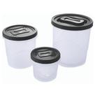 Conjunto porta mantimentos Clic rosca 3 peças Plasutil ref.13915 Conjunto porta mantimentos Clic rosca 3 peças Plasutil ref.13915