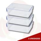Conjunto Porta Objetos Transparente Organizador Gaveta 3 Uni