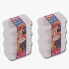 Conjunto Pote Plástico Com Tampa Retangular 6 Peças 500ml