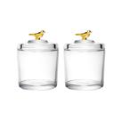 Conjunto Potes De Cristal Fofos Decorativos Centro De Mesa