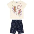 Conjunto ppa tenis off white 10 manga curta, com decote careca E estampa localizada