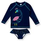 Conjunto praia azul marinho pavão Tip Top UV50+