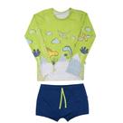 Conjunto praia dinossauro uv 50+ le bhua