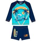 Conjunto Praia Infantil Coqueiro Tropical Marinho Claro Tip Top