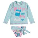 Conjunto Praia Infantil Cup Cakes Verde Água Tip Top
