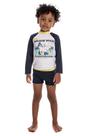Conjunto Praia Infantil Masculino Com Filtro Solar Blusa Manga Longa Com Proteção E Sunga 6719