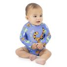 Conjunto Praia Meninos Camiseta UV e Sunga Azul Tigre Kamylus Tamanho:3 anos