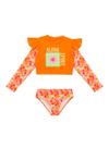 Conjunto Praia Pingo de Alegria PG12 Infantil Cropped e Calcinha Poliéster T. 04/10