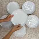 Conjunto Prato 6 Pratos de Sobremesa Bio New White