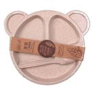 Conjunto Prato e Talheres Infantil para alimentação saudável - Wheat