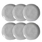 Conjunto Pratos Sobremesa Orgânico Concreto 1 Classificação Porto Brasil 6pcs