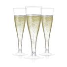 Conjunto pré-definido de taças de champanhe de plástico de 200 130 ml transparente