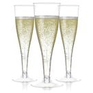 Conjunto Prestee de taças de champanhe de 24 taças de plástico transparente de 130 ml