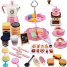 Conjunto Pretend Tea Party, 48 peças de brinquedo de presente para crianças de 3 a 9 anos