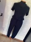 Conjunto preto com listras em lurex