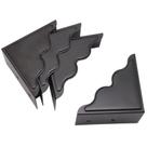 Conjunto preto de protetor de canto de metal para móveis JFWuhap 9x4 cm