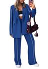 Conjunto PRETTYGARDEN Blazer Oversized Azul Royal Calça Pantalona M