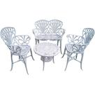 Conjunto Primavera com Mesa 2 Cadeiras Aluminio e Namoradeira Jardim