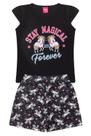 Conjunto Princesa Unicórnio e Shorts