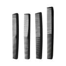 Conjunto Profissional De Pentes De Cabelo Em Fibra De Carbono 4 Peças, Escova De Massagem Para Couro