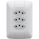 Conjunto pronto 3 tomadas 2p+t 10a/250v branco - tramontina aria Conjunto pronto 3 tomadas 2p+t 10a/250v branco - tramontina aria