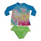 Conjunto Proteção Solar UV 50+ Blusa Unicórnio e Calcinha Marlan