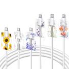 Conjunto protetor de cabo CameCosy Cute Floral para carregador de iPhone