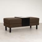 Conjunto Puff Baú 120cm e Bandeja Antúrio CabeCasa MadeiraOriginals Marrom Conjunto Puff Baú 120cm e Bandeja Antúrio CabeCasa MadeiraOriginals Marrom