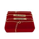 Conjunto Pulseira com nome Namorados, casal Folheada a Ouro Conjunto Pulseira com nome Namorados, casal Folheada a Ouro