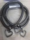 Conjunto pulseiras em rodio